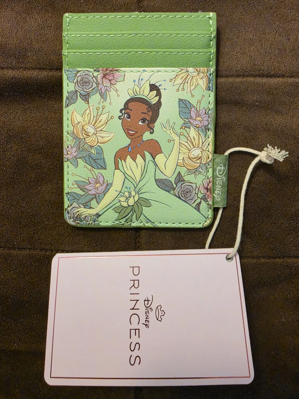 Loungefly Disney Princess Tiana Card Holder Wallet Floral Faux Leather NWT